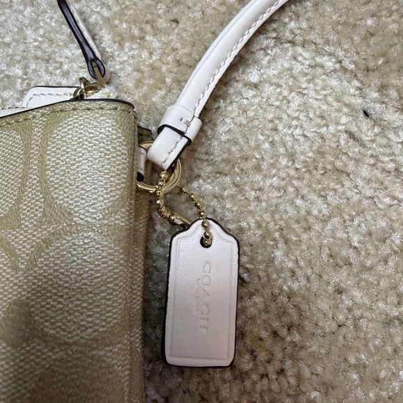 Coach Beige Signature Wristlet - Picture 3 of 6